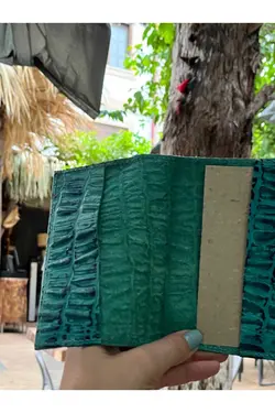 کاور مسافرتی 2عدد چاپی سوسماری سری چرم اصل فیروزه ای = برند Pinkylola Design کد 1667635563