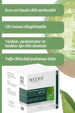 کرم ژل ترمیم کننده آلوئه ورا کلاژن مرطوب برند WEEKS کد 1667757905