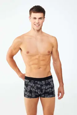 لباس زیر 3تایی چاپی ملانژ خاکستری آنتراسیت مشکی مردانه برند U.S. Polo Assn. کد 1667715603