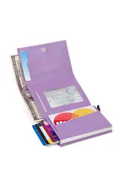 کیف پول اتوماتیک nova نیلی جا کارتی چرم آدلینا برند Newish کد 1667821805
