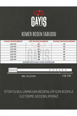 کمربند مردانه کمر با دوام چرم قابل تنظیم دوخت بلند 4.3cm برند GAYIŞ کد 1667989029