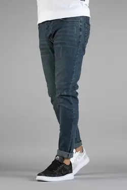 شلوار جین اسلیم فیت لایکرا آبی مردانه برند bombe کد 1667971432