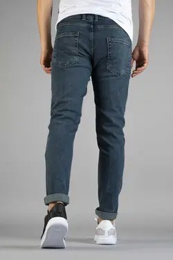 شلوار جین اسلیم فیت لایکرا آبی مردانه برند bombe کد 1667971432