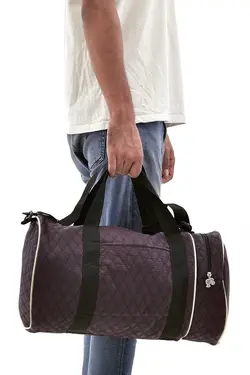 کیف دوشی ساک ورزشی استوانه مدل فیتنس زرشکی برند GreandBags کد 1668106855