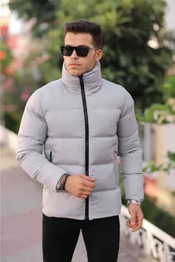 کاپشن پفدار دوطرف زیپ‎دار یقه دار ایستاده مردانه برند Boymen کد 1668098708