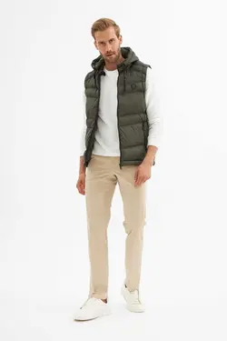 جلیقه کلاهدار پفدار یشمی مردانه برند Danger کد 1668132077