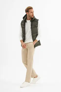 جلیقه کلاهدار پفدار یشمی مردانه برند Danger کد 1668132077