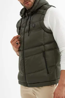 جلیقه کلاهدار پفدار یشمی مردانه برند Danger کد 1668132077