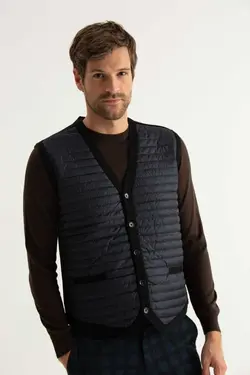 جلیقه پارچه جلو سرمه ای برند Sweater کد 1668131707