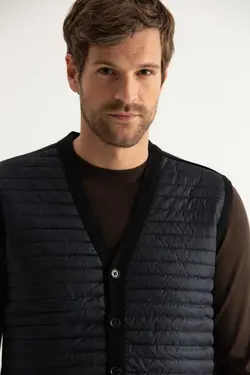 جلیقه پارچه جلو سرمه ای برند Sweater کد 1668131707