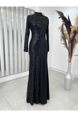 لباس مجلسی پوشیده پولک دوز برند RDEM کد 1668240308