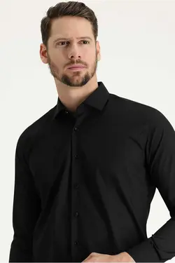 پیراهن اسلیم فیت آستین بلند کلاسیک برند Kiğılı کد 1668437224