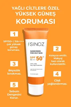 کرم ضد آفتاب محافظ صورت هایلایتر بلند 50میلی لیتر ویژه چرب pa / برند Sinoz کد 1668430929