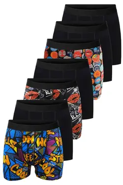 لباس زیر بسته ساده لایکرا پنبه ای طرح‎دار مردانه برند DeeAn کد 1668552303