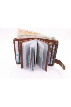 کیف پول ایستاده به صورت شفاف داخل مدل &amp; جا کارتی چرم برند MKM MAN کد 1668528424