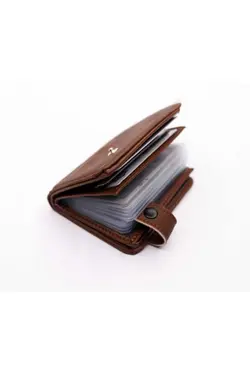 کیف پول ایستاده به صورت شفاف داخل مدل &amp; جا کارتی چرم برند MKM MAN کد 1668528424