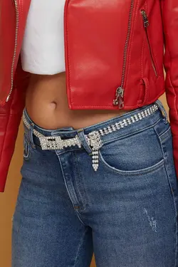 لباس مجلسی کمربند نگین‎دار نامزدی کریستال روزانه مدل 30 نقره زنانه برند Furtek Aksesuar کد 1668523550