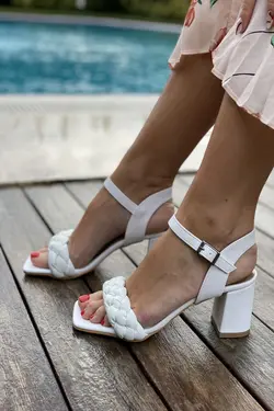 کفش پاشنه بلند بافتنی تک بند برند İnan Ayakkabı کد 1646664616