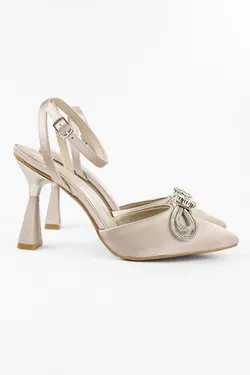 پاشنه کفش بلند مجلسی جام کمربند‎دار نوک تیز نگین دار زنانه برند Marjin کد 1646466680