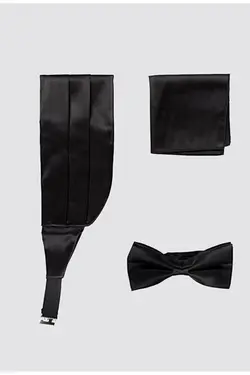 ست ساده کمر- پاپیون-دستمال مشکی برند Damat کد 1646358858