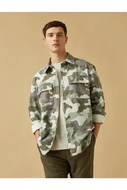 پیراهن طرح‎دار ارتشی برند Koton کد 1646376691