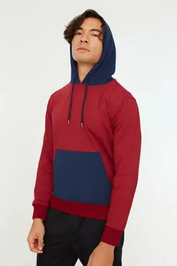 سوییشرت متناسب مردانه زرشکی برند TRENDYOL MAN کد 1645805501