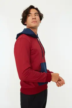 سوییشرت متناسب مردانه زرشکی برند TRENDYOL MAN کد 1645805501