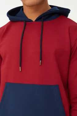 سوییشرت متناسب مردانه زرشکی برند TRENDYOL MAN کد 1645805501