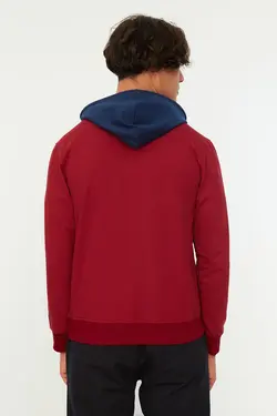 سوییشرت متناسب مردانه زرشکی برند TRENDYOL MAN کد 1645805501