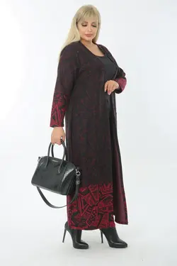 بافتنی بلند طرح‎دار طرحدار سایز بزرگ زنانه برند EGOSH کد 1645710130