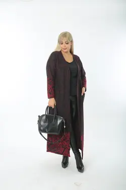 بافتنی بلند طرح‎دار طرحدار سایز بزرگ زنانه برند EGOSH کد 1645710130