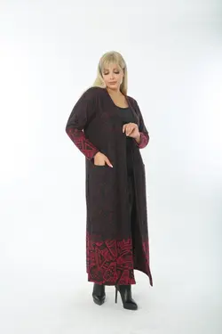 بافتنی بلند طرح‎دار طرحدار سایز بزرگ زنانه برند EGOSH کد 1645710130