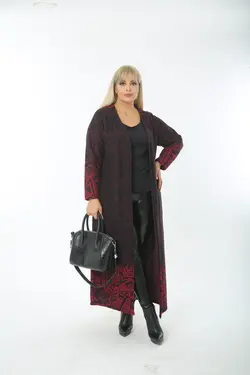 بافتنی بلند طرح‎دار طرحدار سایز بزرگ زنانه برند EGOSH کد 1645710130