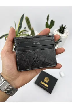کیف پول جا کارتی کاربردی جدید چرم اصل طراحی برند bayderi کد 1645707370