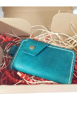 جا کارتی مردانه واقعی دست ساز چرم 100% اصل 2.0 مدل 2چشمه‎دار برند TUNA TAKI &amp; AKSESUAR کد 1645537749