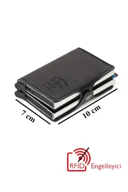 جا کارتی ست مردانه چرم مشکی وگان 7x10cm برند Newish Polo کد 1645537511