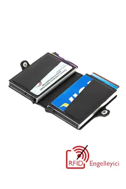 جا کارتی ست مردانه چرم مشکی وگان 7x10cm برند Newish Polo کد 1645537511