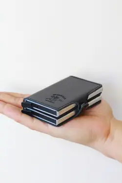 جا کارتی ست مردانه چرم مشکی وگان 7x10cm برند Newish Polo کد 1645537511