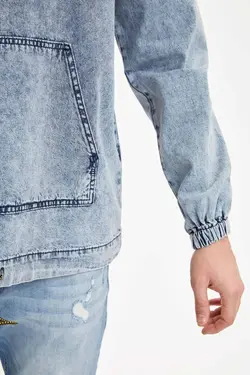 کت جین فصلی کلاهدار برند Defacto کد 1645297799