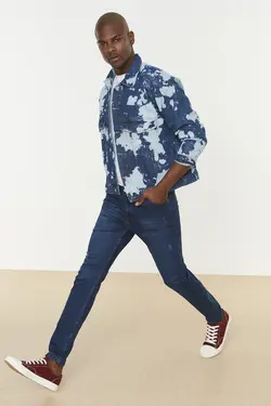 ژاکت مردانه آبی برند TRENDYOL MAN کد 1645178687