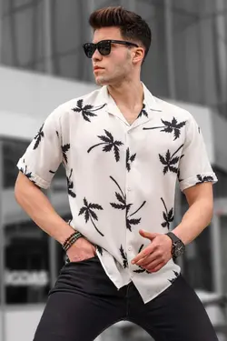 پیراهن طرح‎دار سفید برند Madmext کد 1644961156