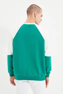 سوییشرت گشاد مردانه سبز زمردی برند TRENDYOL MAN کد 1644815018