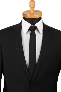 کراوات ساده ساتن مشکی برند La Pescara کد 1668699428