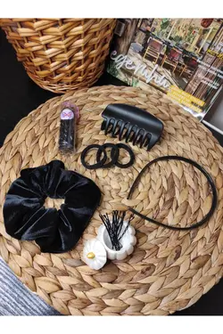 گیره سگک‌دار حوله سنجاق ست بافتنی مشکی حصیر ، برند ilge کد 1644495549