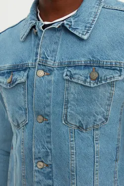 ژاکت اسلیم فیت مردانه آبی روشن برند TRENDYOL MAN کد 1644473880