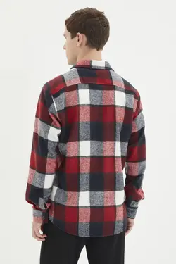 پیراهن ست متناسب مردانه جیب‌دار قرمز برند TRENDYOL MAN کد 1644473881