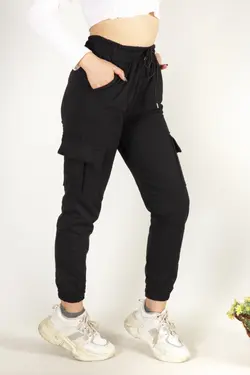 شلوار راحتی جیب دار مشکی برند EX SPORT İMALAT TOPTAN SPOR GİYİM کد 1644223330