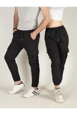 شلوار راحتی جیب دار مشکی برند EX SPORT İMALAT TOPTAN SPOR GİYİM کد 1644223330