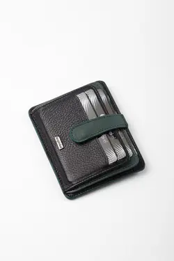 جا کارتی چرم اصل مشکی- سبز برند Cengiz Pakel کد 1644202811