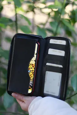 کیف پول جا کارتی طبیعی قسمته مشکی برند Newish Polo کد 1644209653